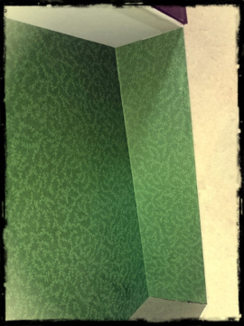 壁紙と天井を貼ったとこ