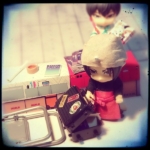 エアブー設営中①